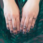 Minimalist finger tattoos by Dżudi Bazgrole