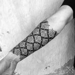 Negative space pattern tattoo by Jaya Suartika