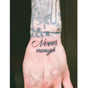 Never enough tattoo by tattooist Zaya