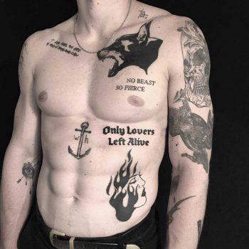 No beast so fierce tattoo by Johnny Gloom