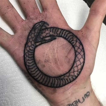 Ouroboros palm tattoo by Luke.A.Ashley