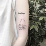 Outline still life tattoo by Chinatown Stropky