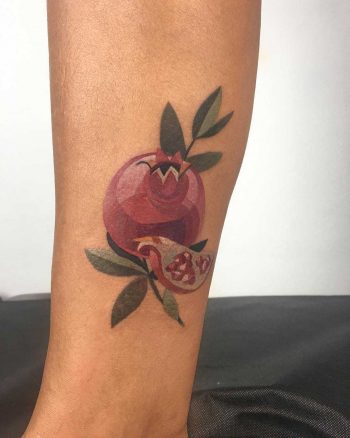 Pomegranate tattoo by Mavka Leesova