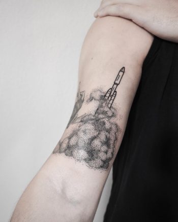 Rocket tattoo by Ann Gilberg