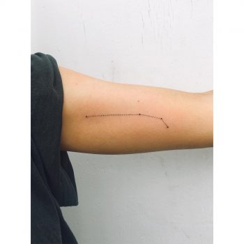 Small Aries constellation by tattooist Zaya