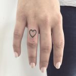 Small heart tattoo by Gianina Caputo