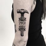 Smash the patriarchy tattoo by Pulled Poltergeist