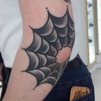Spiderweb tattoo by Luke.A.Ashley