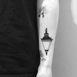 Street lamp tattoo by Chinatown Stropky