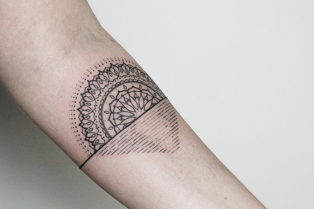 Sunset mandala by tattooist Spence @zz tattoo