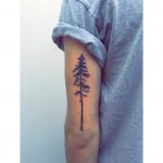 Tall pine tattoo by tattooist Zaya