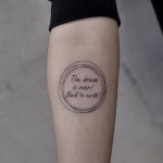 The dream is over tattoo by Aki Wong