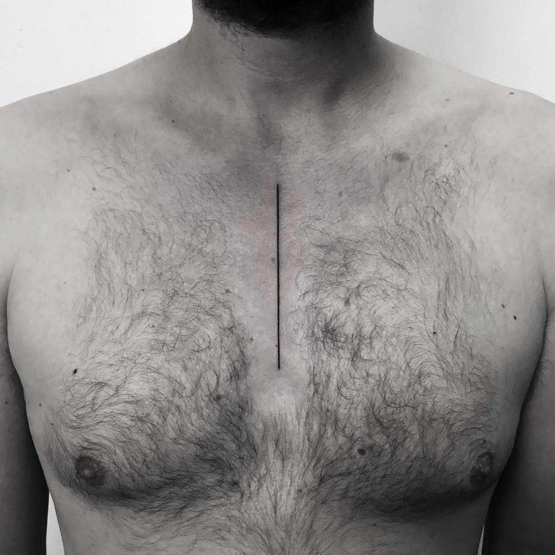 Thin line tattoo by Oliver Whiting