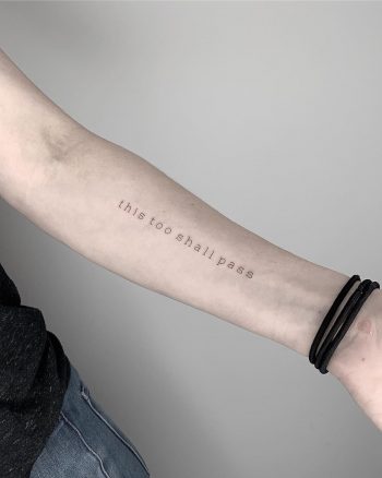 This too shall pass tattoo by Conz Thomas