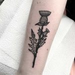 Thistle tattoo by Deborah Pow