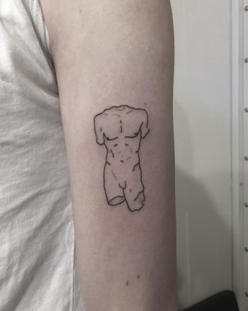 Torso of Hercules tattoo by Robbie Ra Moore