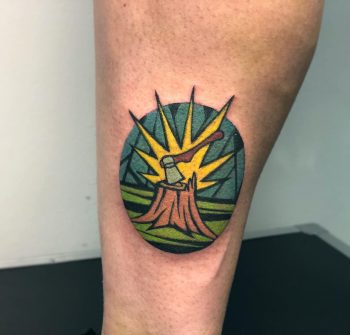 Woodcutter's tattoo by Eugene Dusty Past