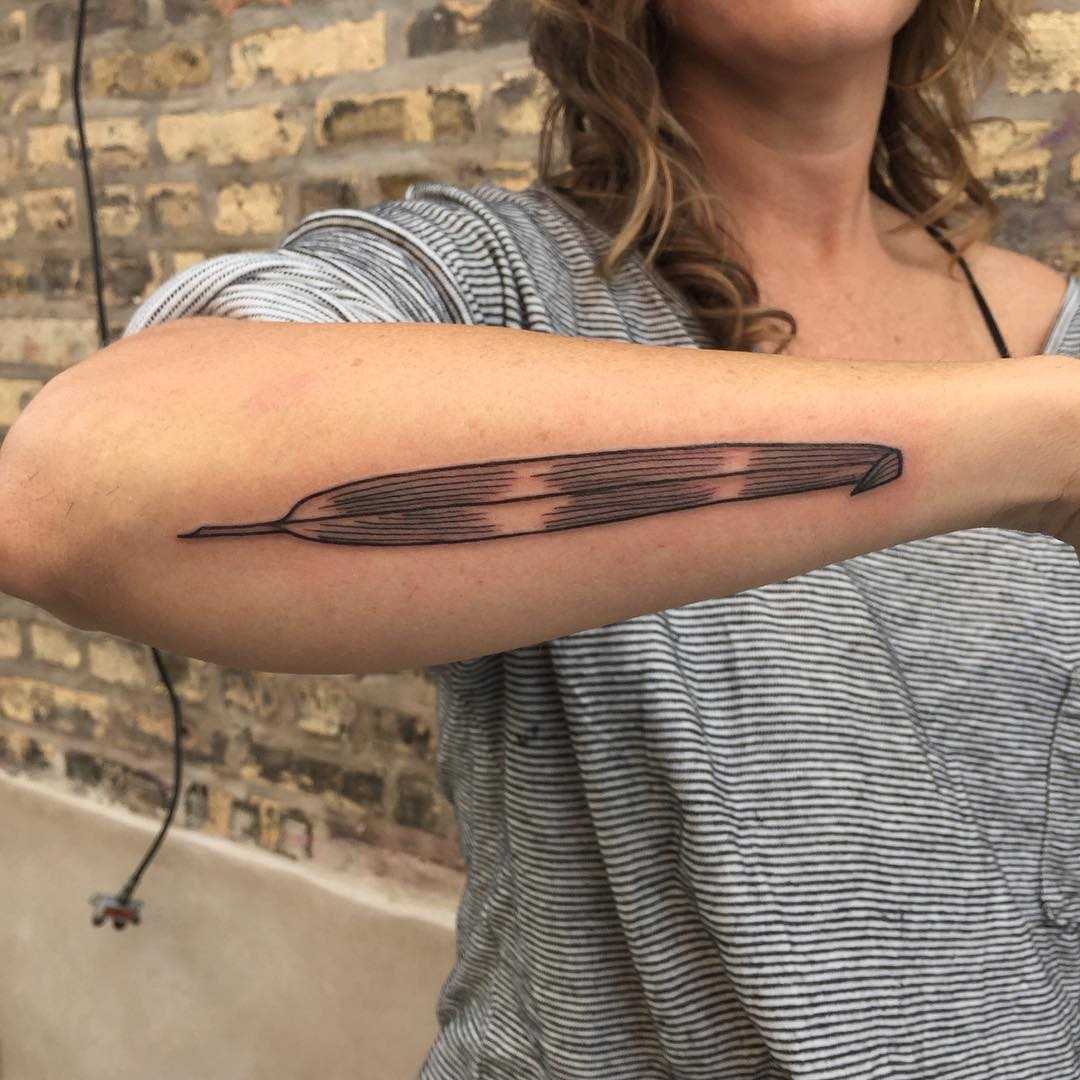 Yucca leaf tattoo by Tine DeFiore
