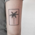 A palm in a frame tattoo by Ann Gilberg