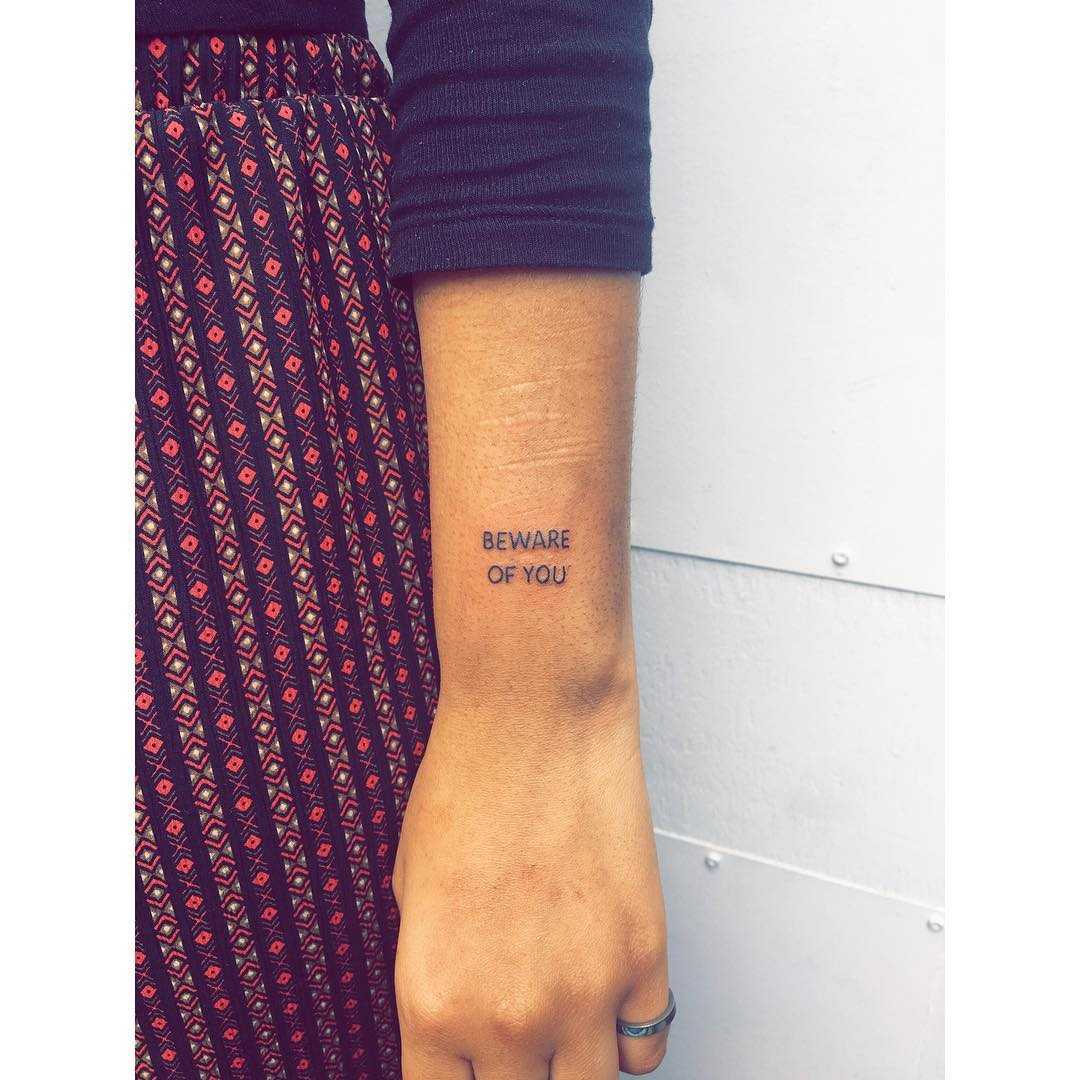 Beware of you tattoo by Zaya Hastra