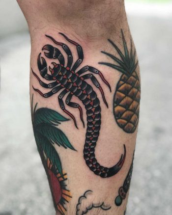 Black and red scorpion by Javier Betancourt