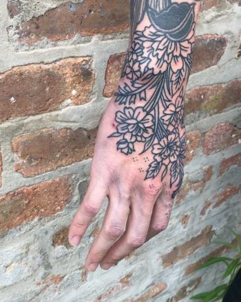 Black florals by Tine DeFiore