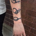 Bowline knot tattoo by Tine DeFiore