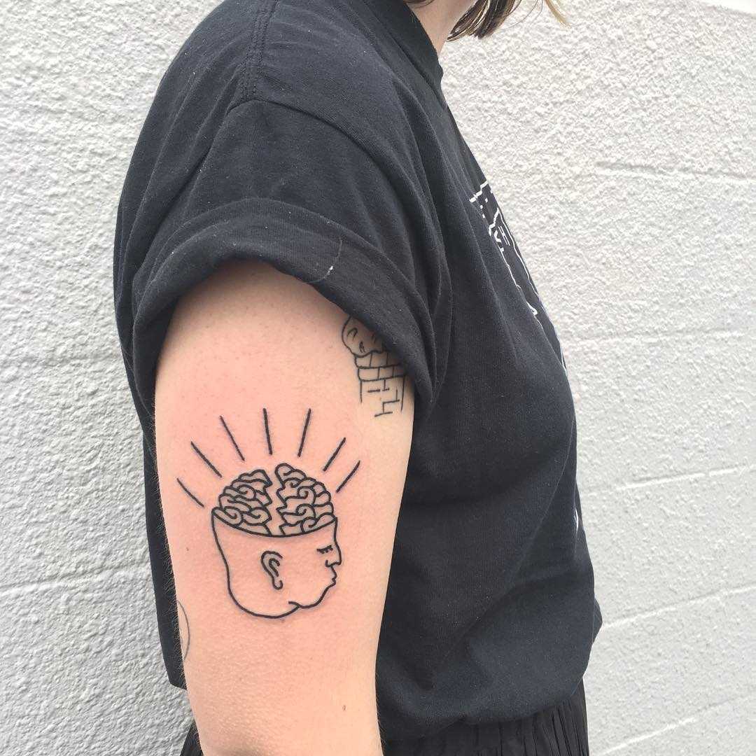 Brain waves tattoo by yeahdope