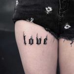 Burning love tattoo by Loz McLean