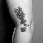 Chopped pineapple tattoo by Amanda Piejak