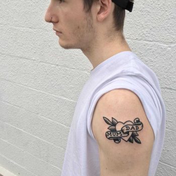 Classic mom and dad tattoo by yeahdope