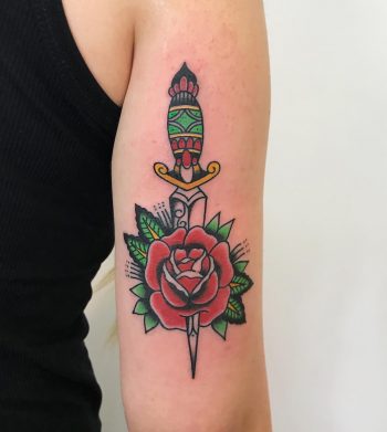 Classic rose and dagger by Łukasz Krupiński