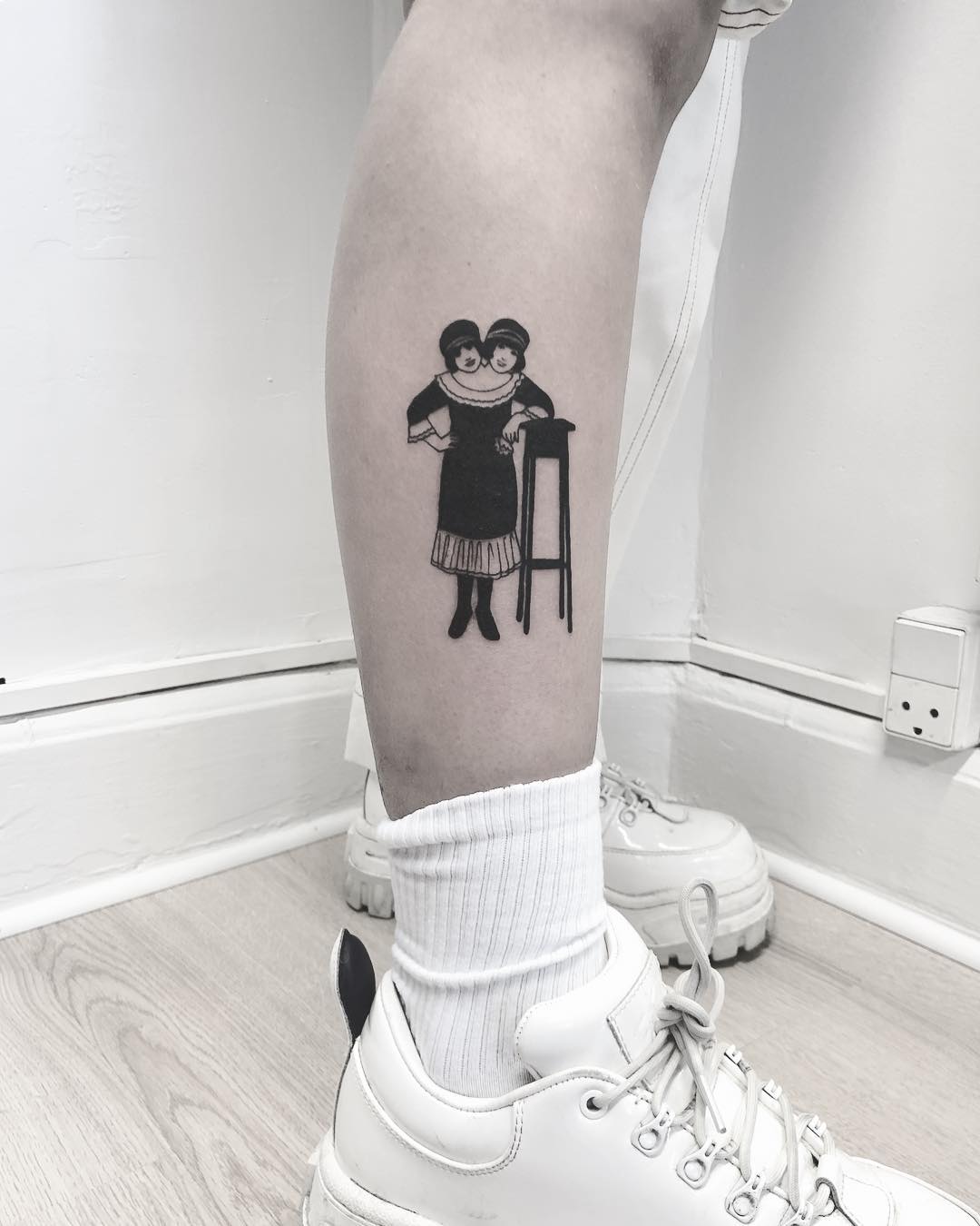 Conjoined twins tattoo by Annelie Fransson