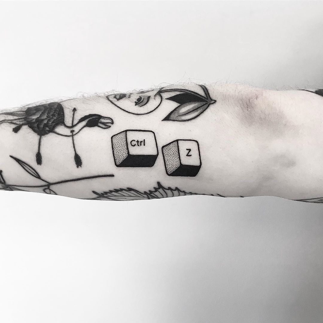 Ctrl z tattoo by Pulled Poltergeist