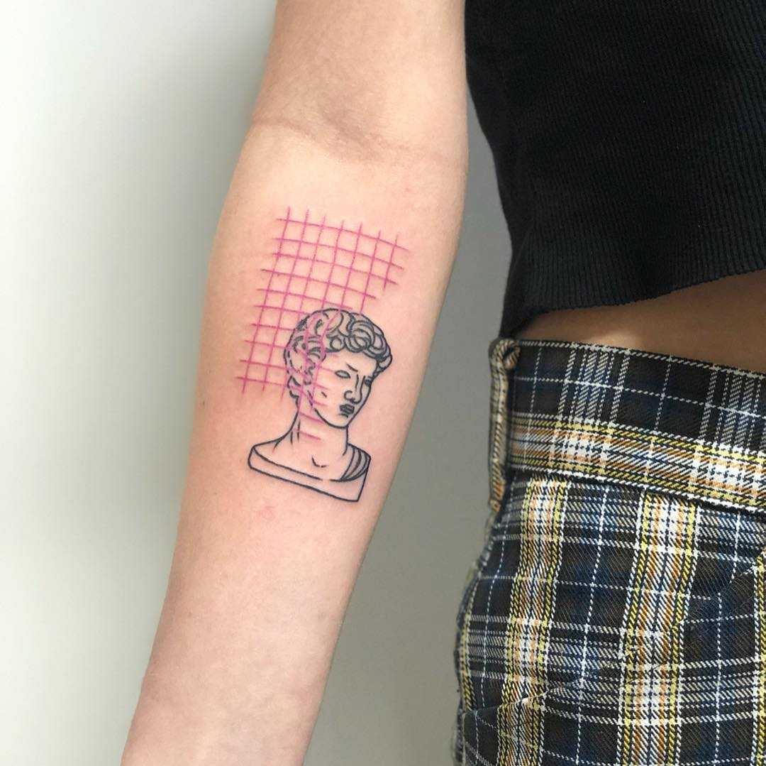 David’s bust by Hand Job Tattoo