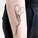 Embroidery scissors tattoo by Julim Rosa
