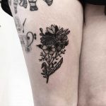Flower bunch tattoo by Deborah Pow