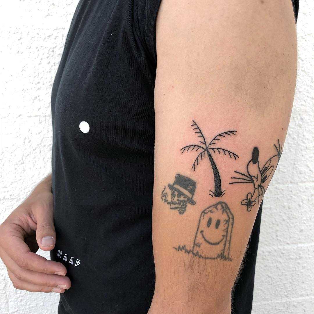 Freehand palm tattoo by tattooist yeahdope