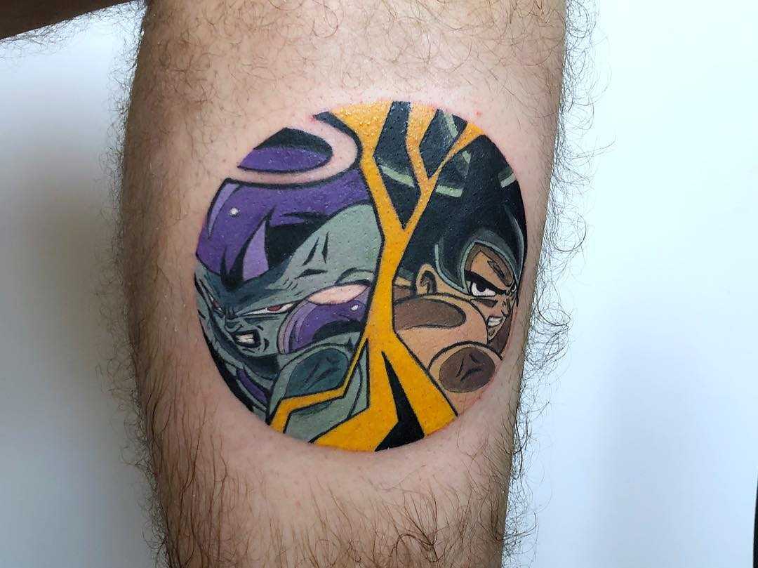 Goku and Frieza tattoo by Eugene Dusty Past