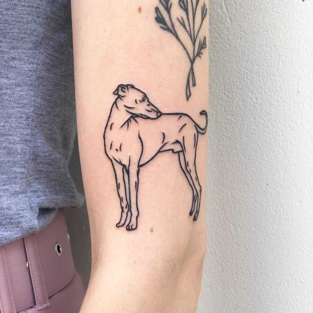Greyhound by Hand Job Tattoo