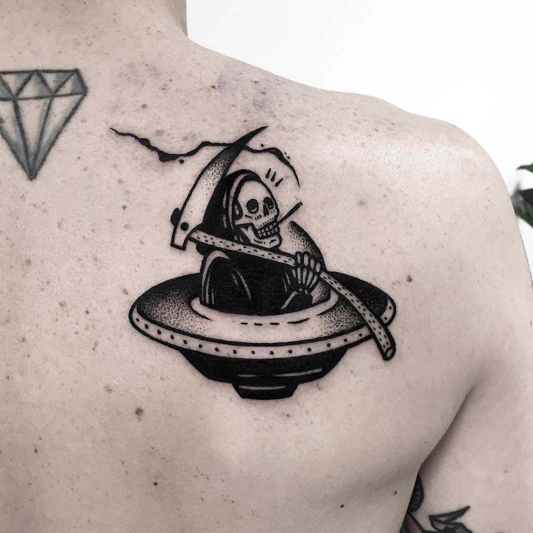Grim reaper UFO by Pulled Poltergeist
