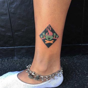 Hand-poked campfire by zzizziboy