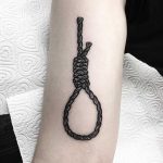 Hangman's knot tattoo by Deborah Pow