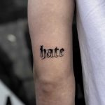 Hate tattoo by Loz McLean