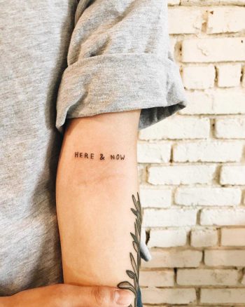 Here and now tattoo by Kelli Kikcio