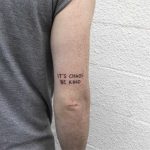 It's chaos be kind tattoo by tattooist yeahdope