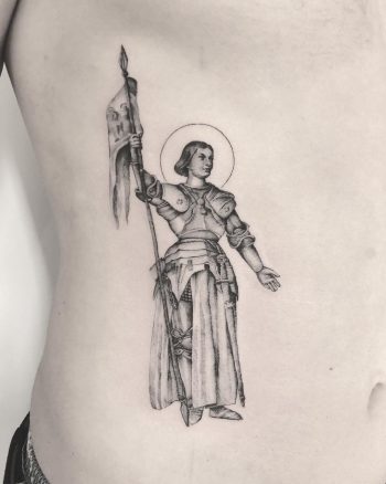 Jeanne d'Arc tattoo by Annelie Fransson