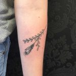 Kowhai flower and branch tattoo by Kirk Budden