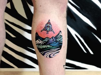 Lander spacecraft tattoo by Eugene Dusty Past