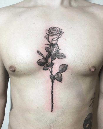 Large rose by tattooist Spence @zz tattoo